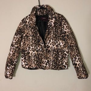 Cheetah Print Puffer Jacket